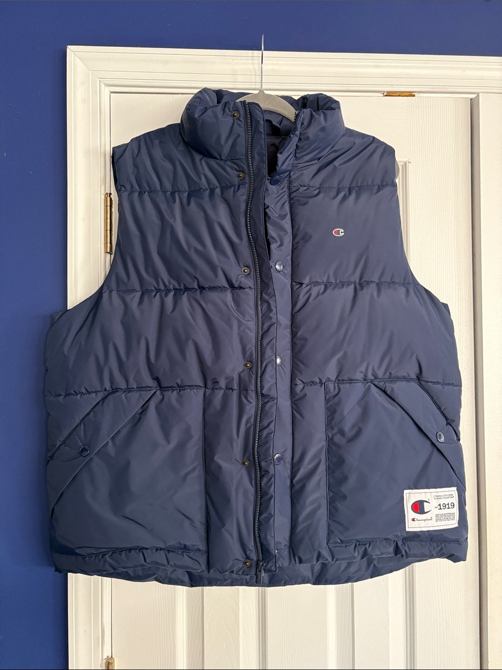 Champion Men's Navy Quilted Puffer Vest